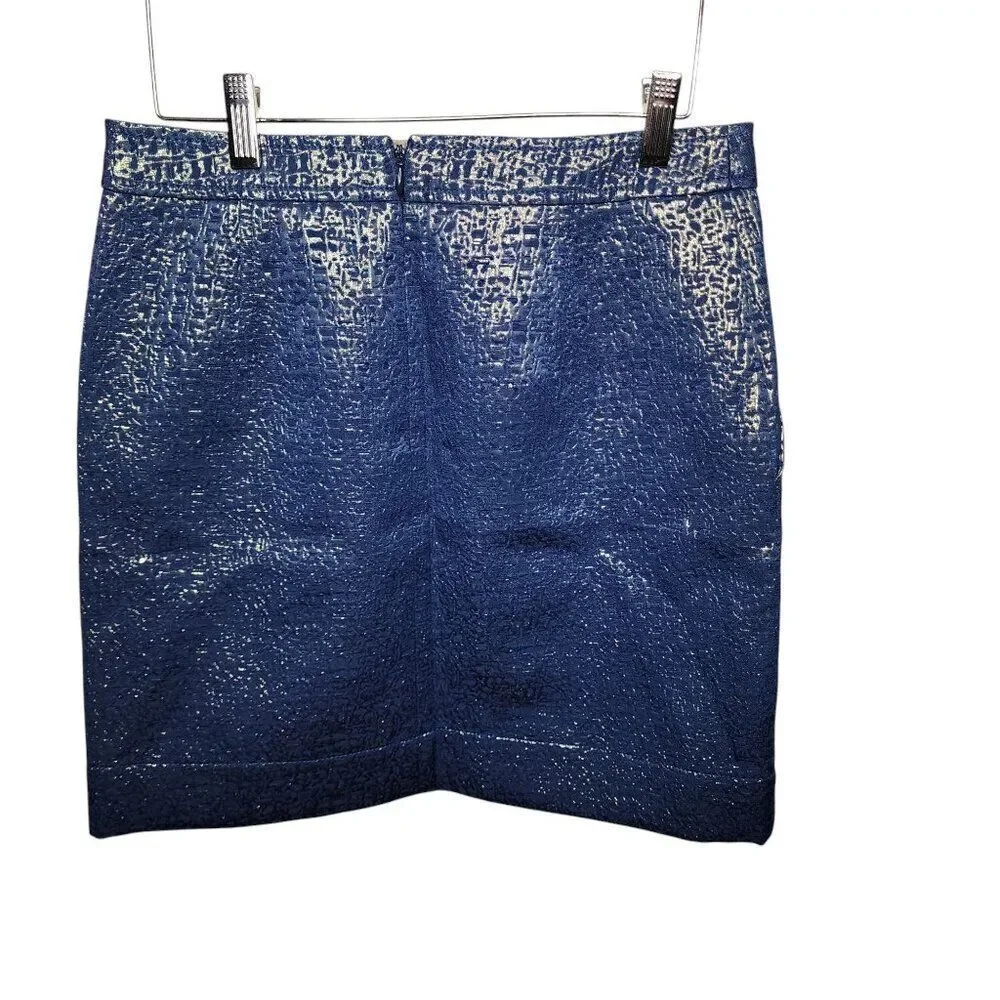 New Banana Republic Heritage Skirt Short Shimmery Womens Size 2 Blue